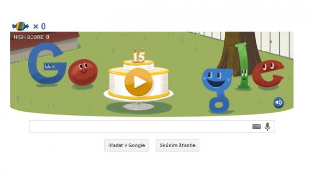 Google oslávil pätnáste narodeniny